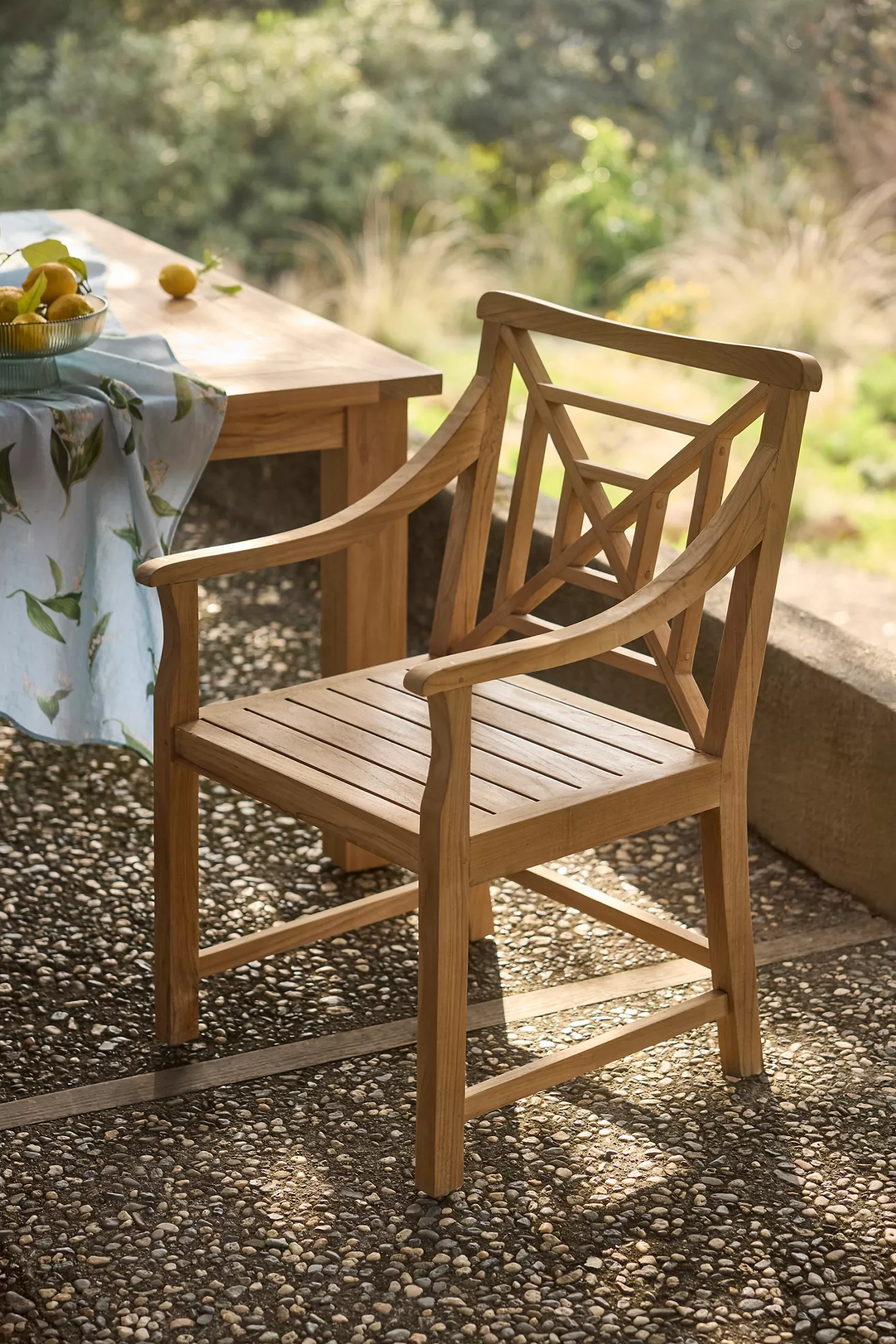 Fretwork Teak Armchair