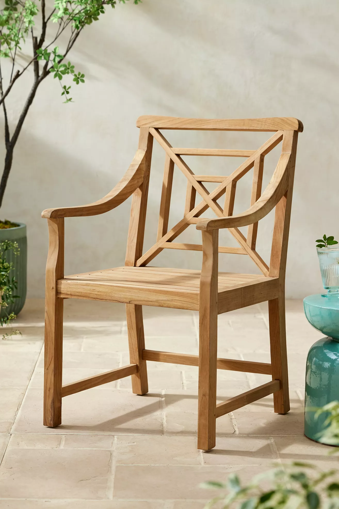 Fretwork Teak Armchair - thumbnail 3