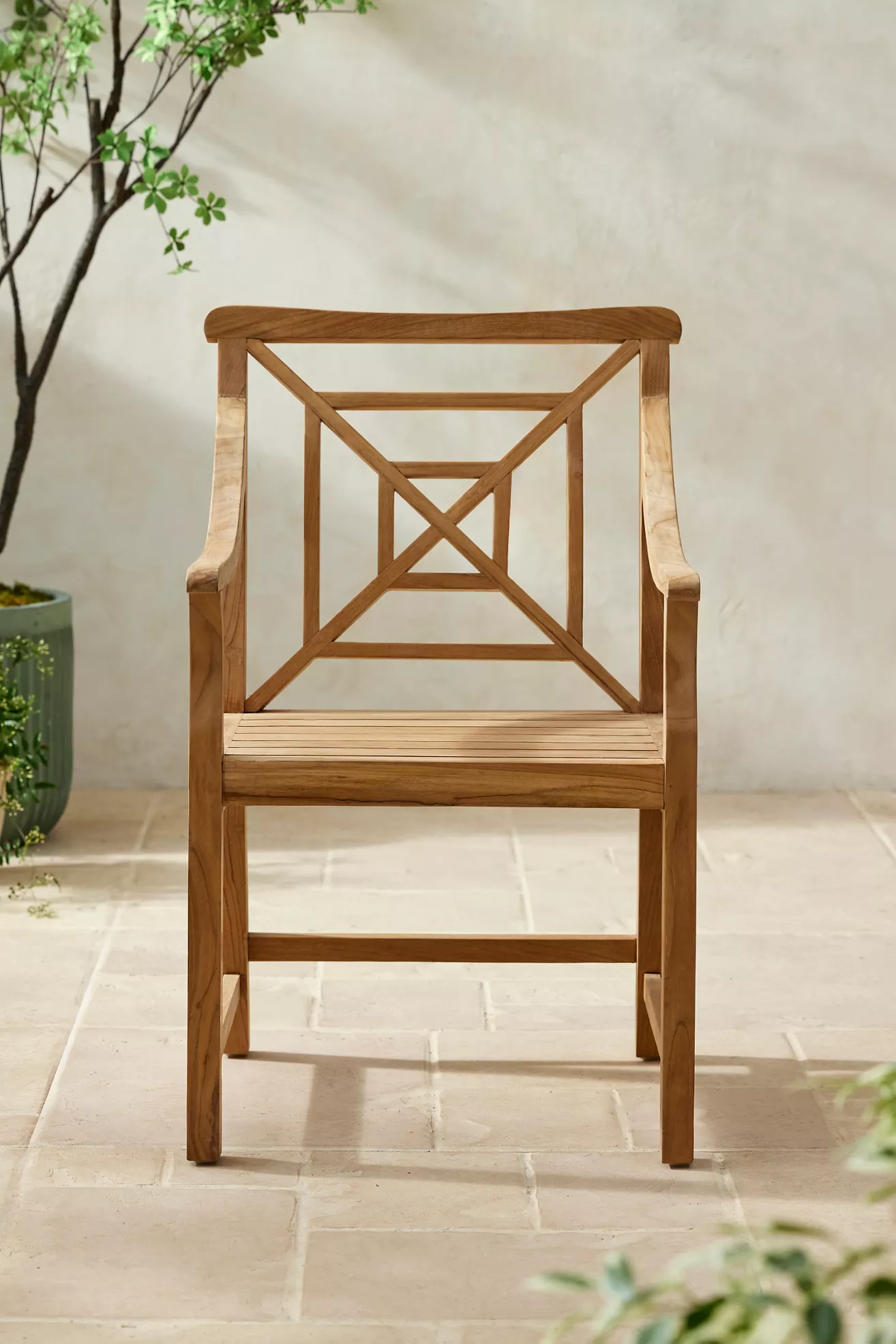 Fretwork Teak Armchair - thumbnail 2