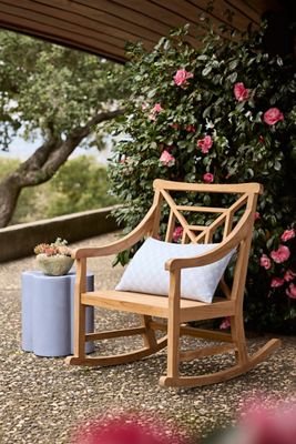 Fretwork Teak Rocking Chair