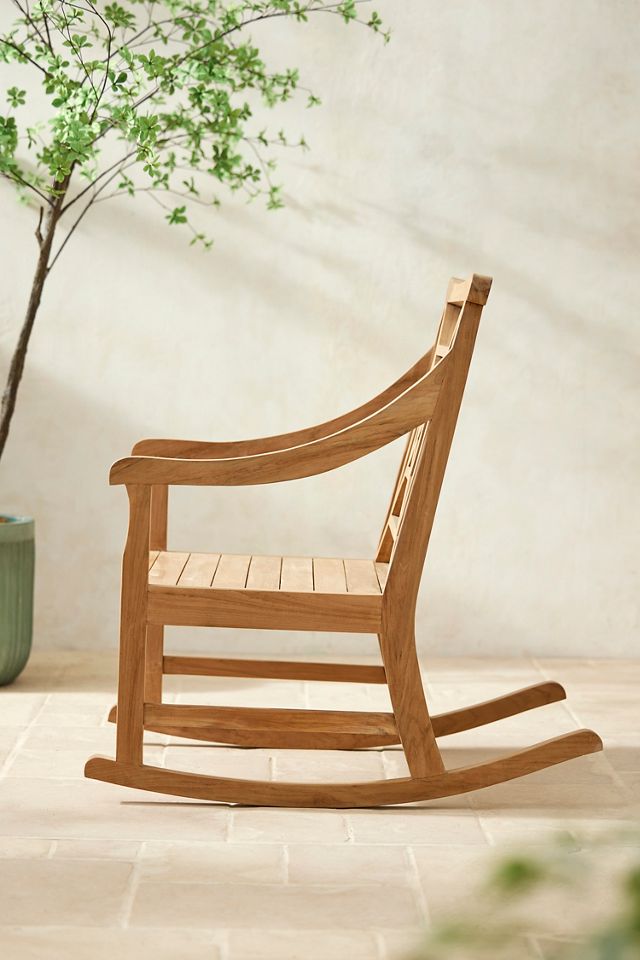 Fretwork Teak Rocking Chair #2