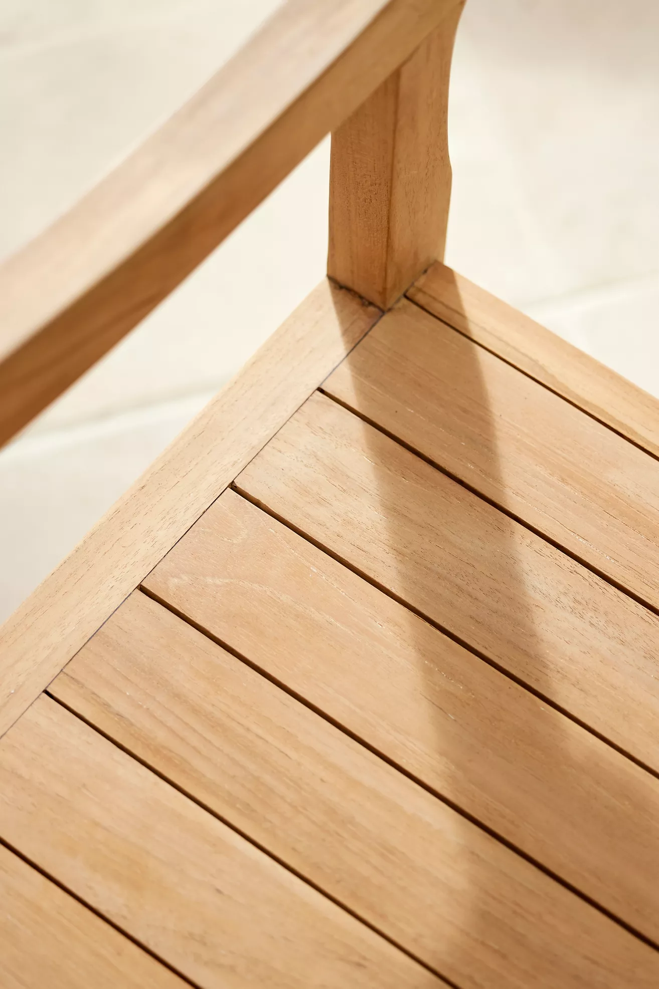 Close-up of top view with slats