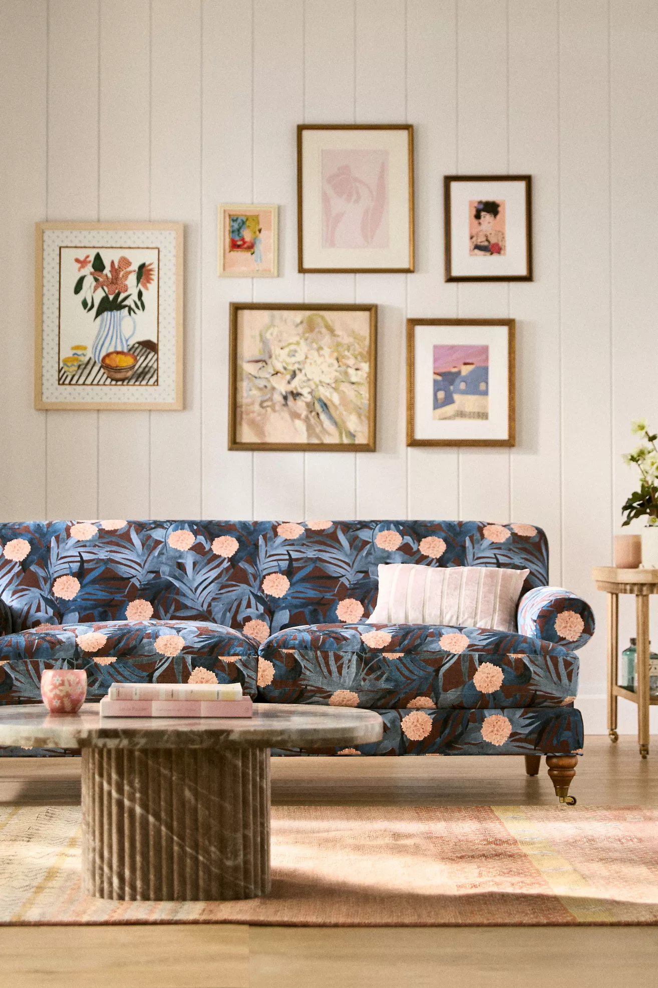 Anthropologie Willoughby 79" Velvet Two-Cushion Sofa