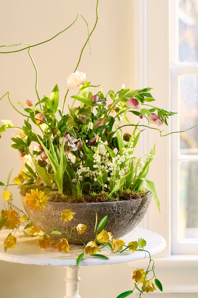 Yellow Floral Iron Garland #4
