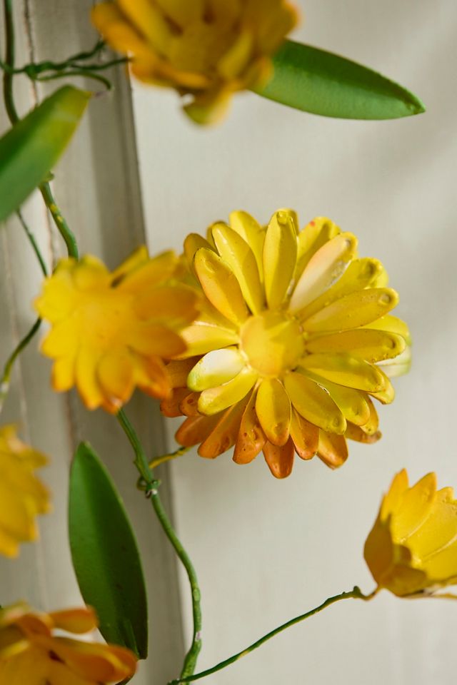 Yellow Floral Iron Garland #1