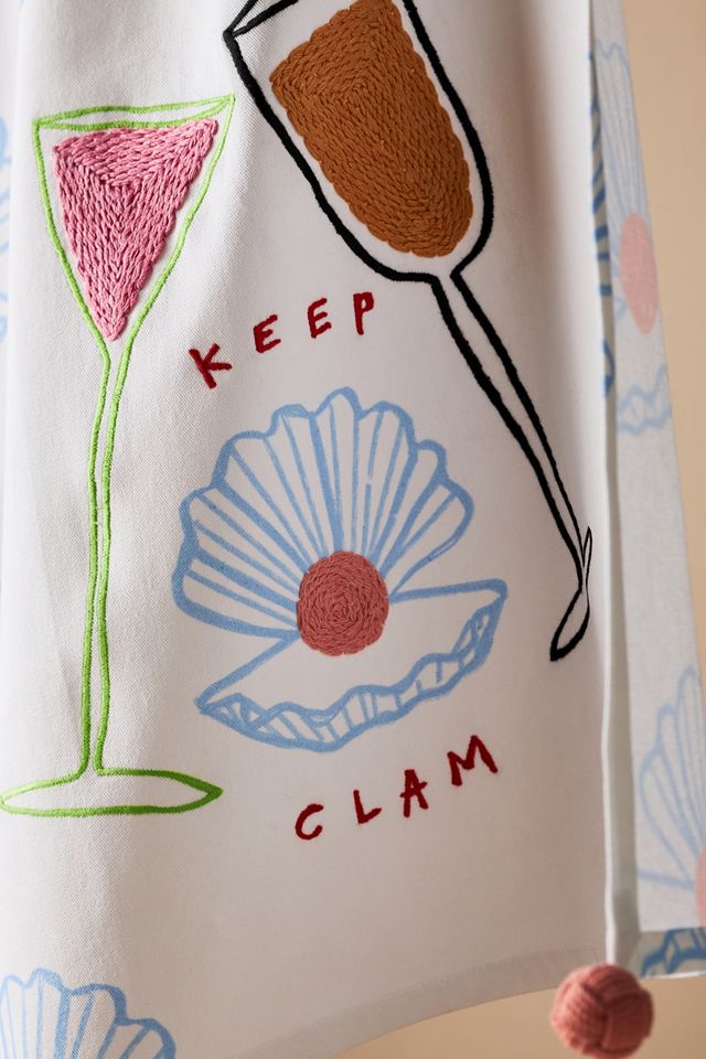 Jordan Nickson Keep Clam Cotton Dish Towel #1