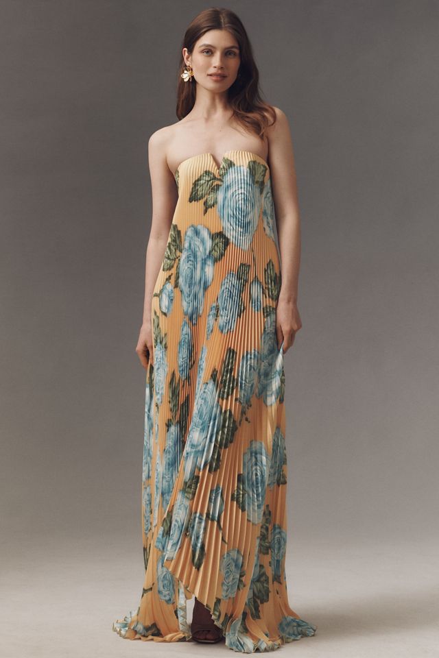 L'IDÉE Strapless Pleated Black Tie Gown #4