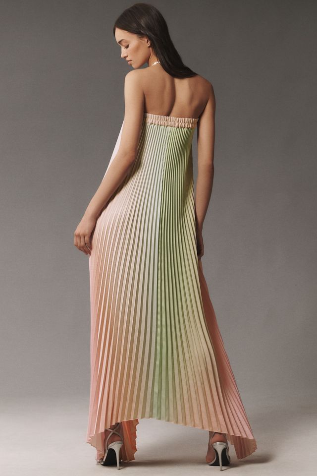 Anthropologie ★ L'IDEE Bisous Pleated Ombre Maxi Dress L'IDÉE Bisous Strapless Pleated Ombre Maxi Dress | Anthropologie