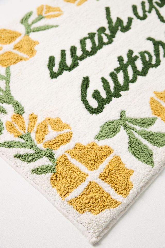 Wash Up Buttercup Tufted Bath Mat #1