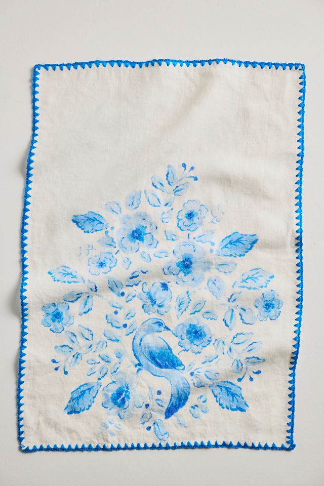 Delft Bird Dish Towel #1