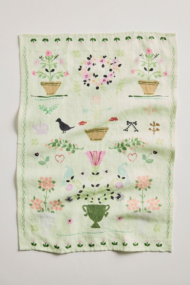 Spring Scene Dish Towel #1