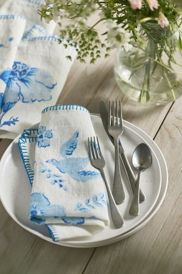 Delft Floral Napkins, Set of 4 #1