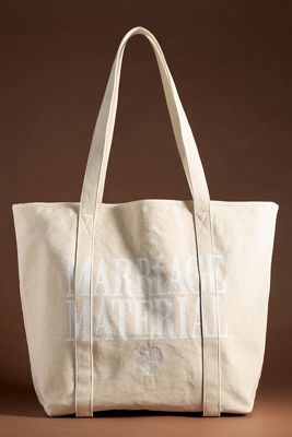 BRIDEMERCH Marriage Material Canvas Tote