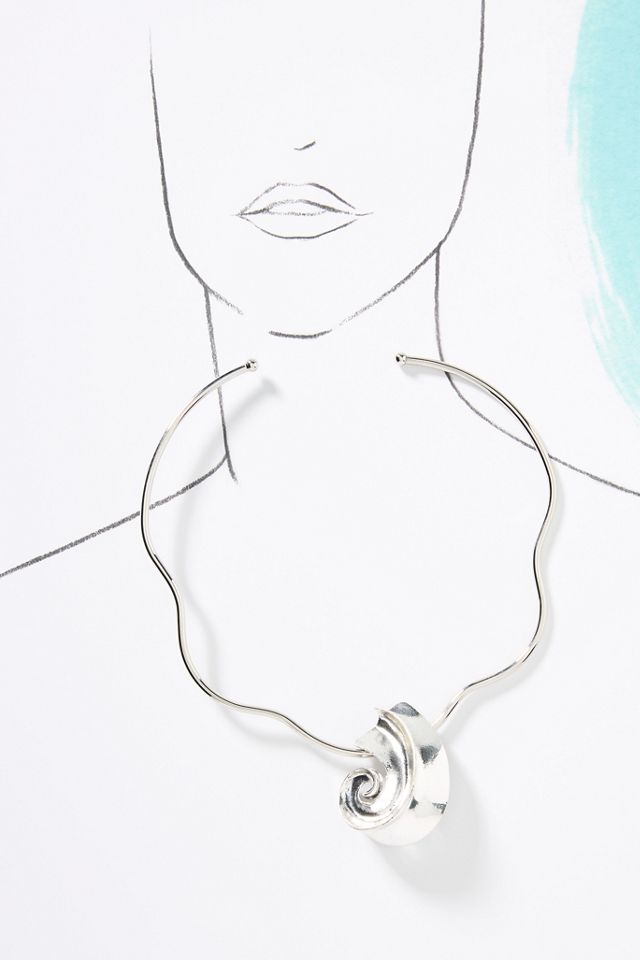 Metal Shell Charm Necklace #3