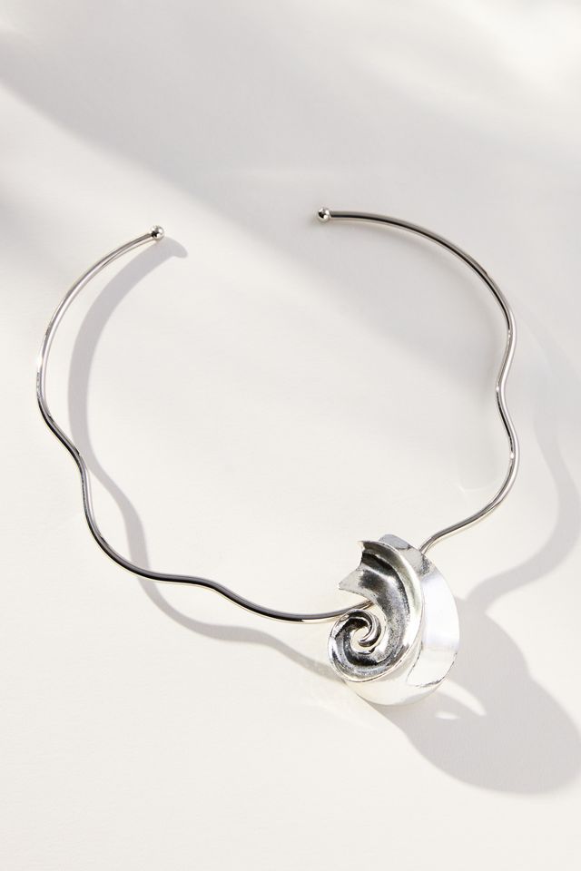 Metal Shell Charm Necklace #1