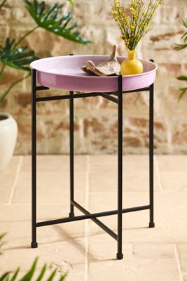 Tray Top Iron Side Table