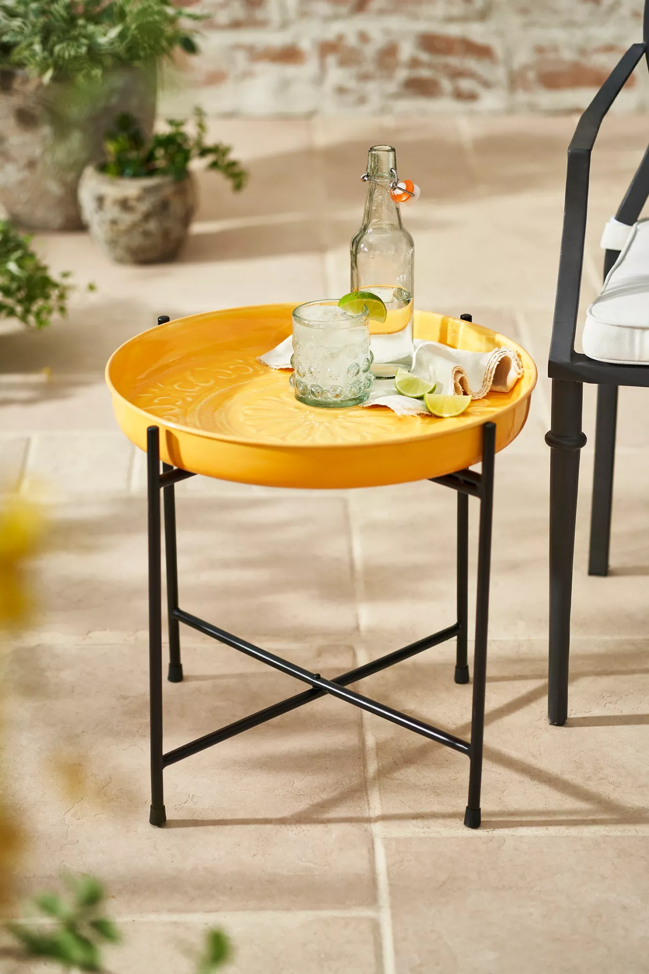 Tray Top Iron Side Table - thumbnail 6