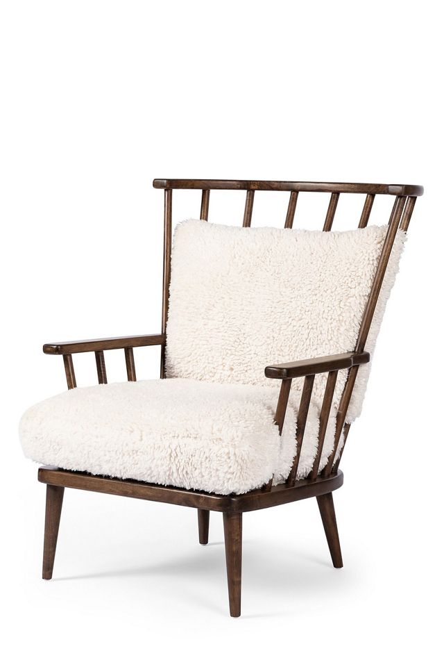 Graham Cushioned Spindle Accent Chair #1