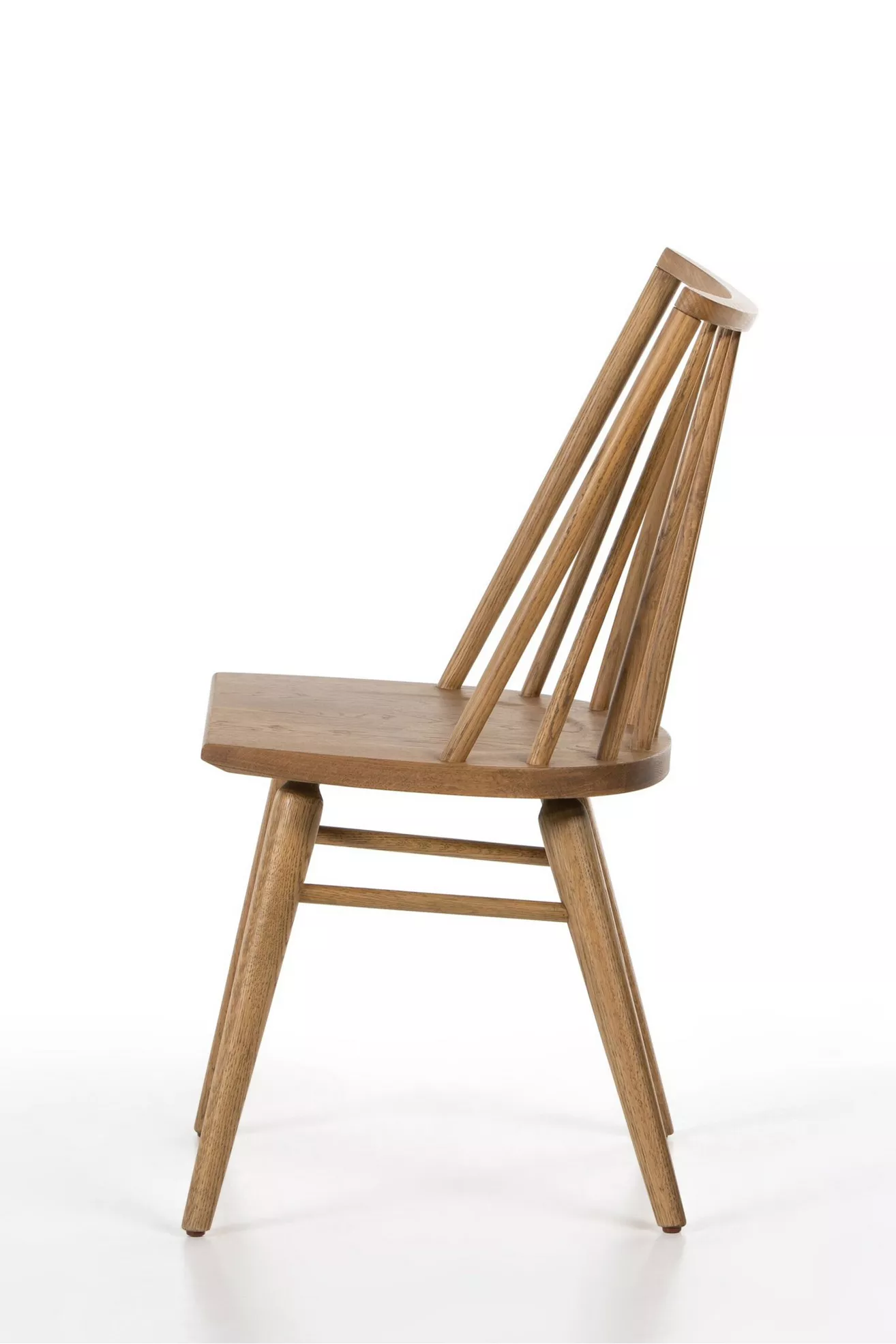 Side view of Lewis Windsor Oak Dining Chair