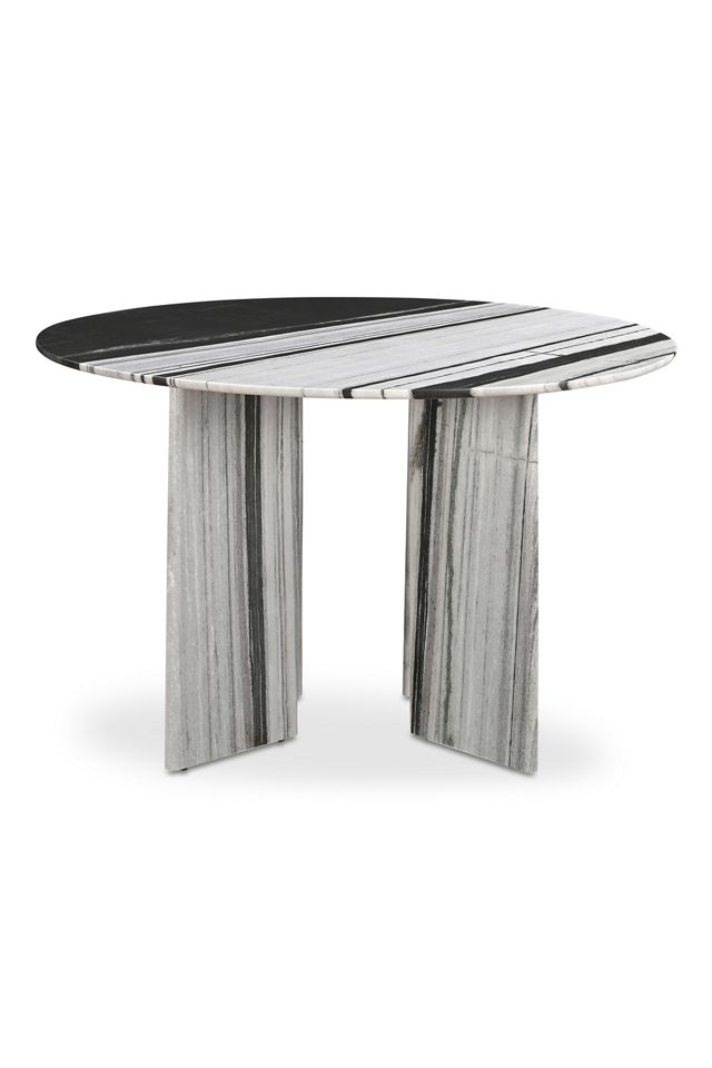 Celia 48" Panda Marble Round Dining Table #2