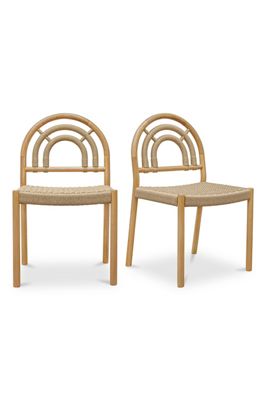 Avery Arched Oak Dining Chairs, Set of 2