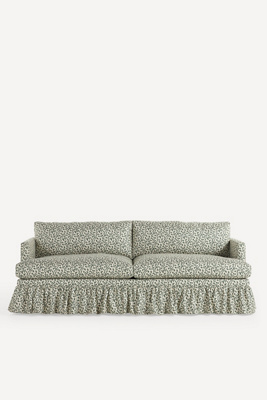 Anthropologie Bowen Irena Ruffle Sofa In Green