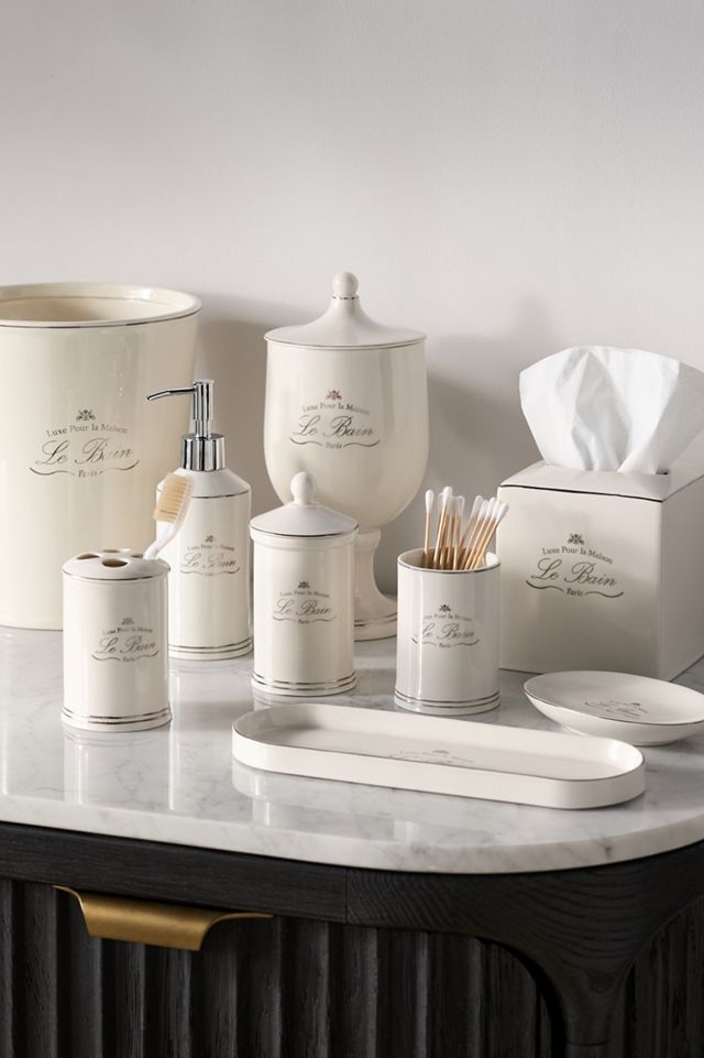 Le Bain Porcelain Cotton Jar #1