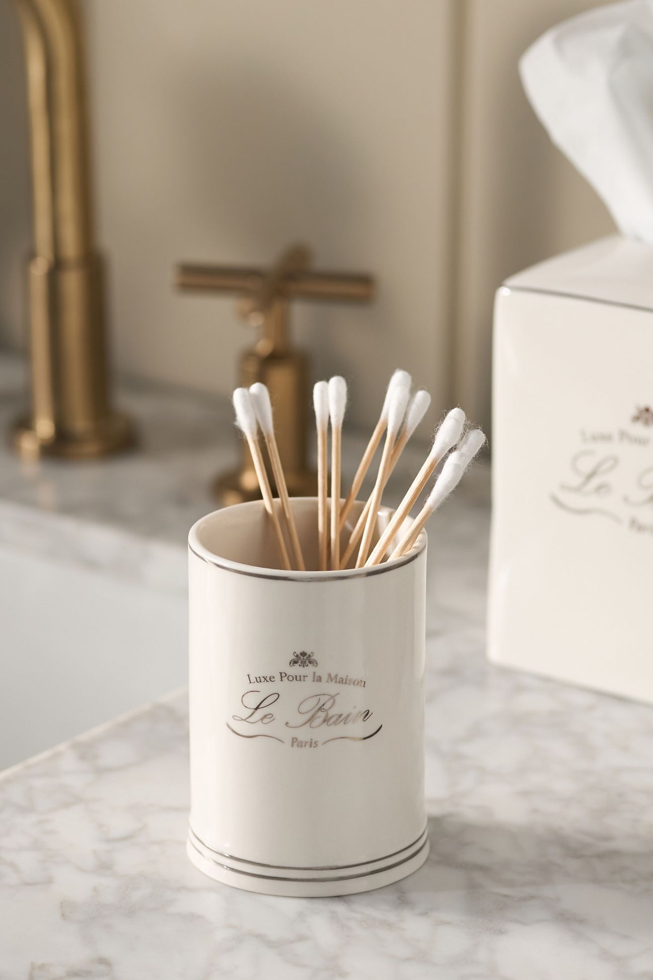Le Bain Porcelain Bath Tumbler - WHITE, Standard, One Size