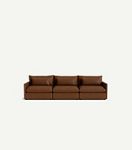 James Leather Three-Cushion Sofa