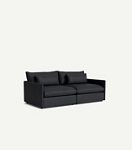 James Leather Two-Cushion Sofa