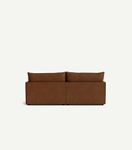 James Leather Two-Cushion Sofa