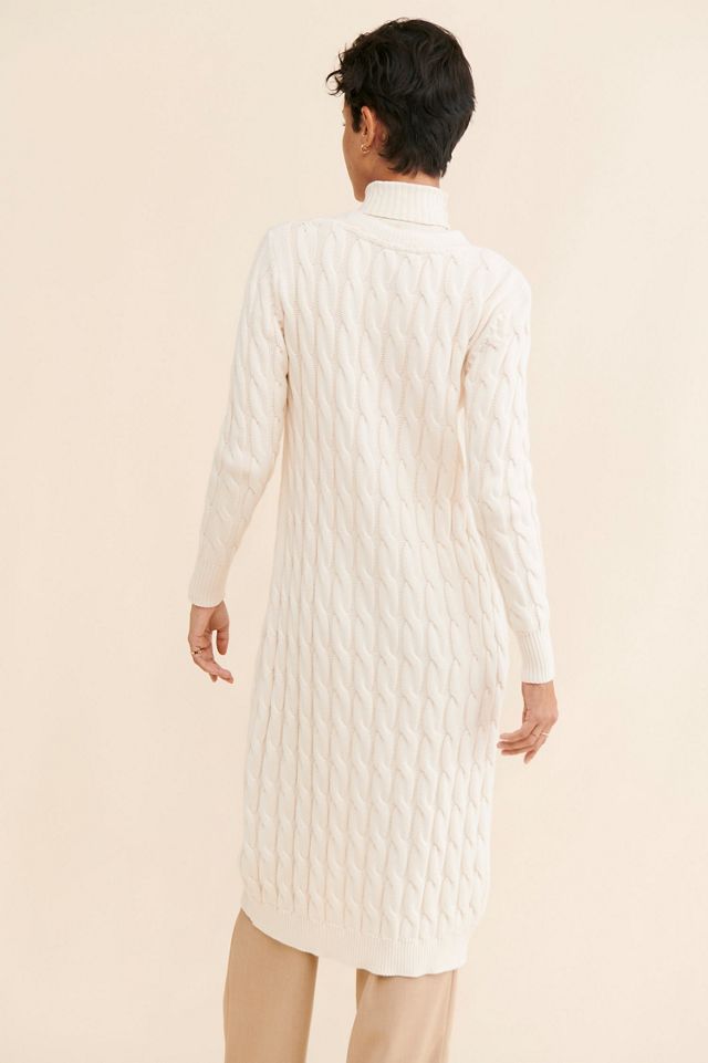 Ollari Extra-Long Cable Cardigan Sweater | Anthropologie