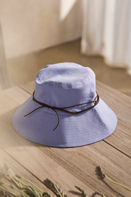 VINTAGE Bucket Crusher Fedora Cord Hat GAP NATURAL STRAW BUCKET CRUSHER FEDORA HAT WOMEN main image 3
