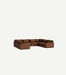 James Leather 8-Piece U-Shaped Sectional