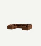 James Leather 8-Piece U-Shaped Sectional