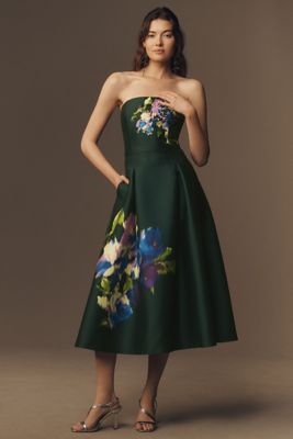 BHLDN Juliette Sleeveless V-Neck Chiffon Ruffle Maxi Dress