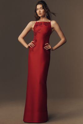L'IDÉE Maya Strapless Pleated Maxi Dress