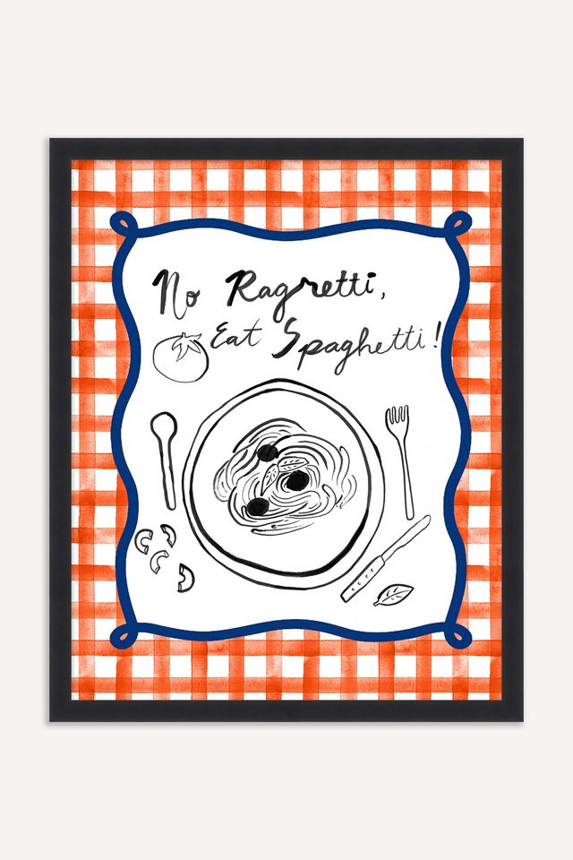 No Ragretti Eat Spaghetti Wall Art #2