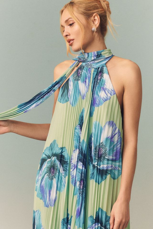 ワンピース Herlipto In Bloom Pleated Chiffon Dress Her lip to ワンピース Capucine Bloom Sleeve Chiffon Dress