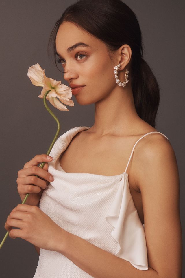BHLDN Sleeveless Cowl-Neck Sequin Chiffon Mix Midi Dress #2