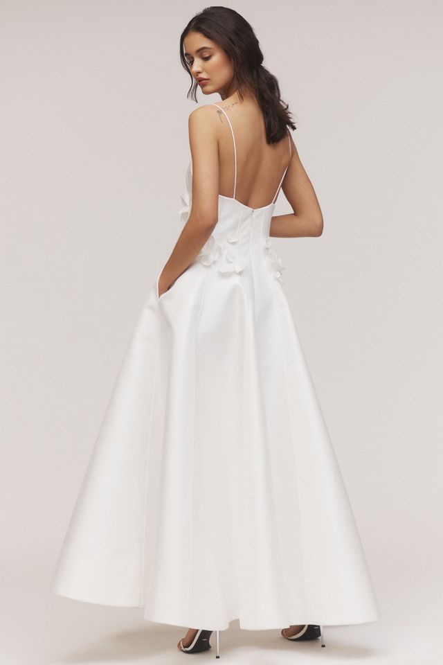 Acler Castleford 3D Floral Plunge A-Line Wedding Gown #1
