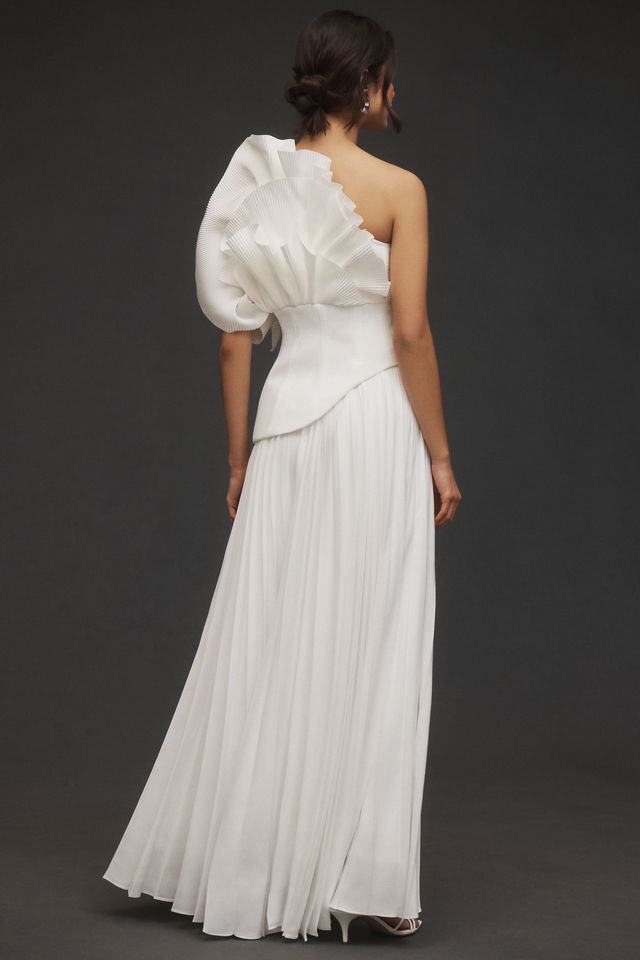 Acler Whittington Sculptural Pleated A-Line Wedding Gown #1