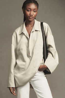 MARE MARE OVERSIZED SATIN SHIRT TUNIC TOP 