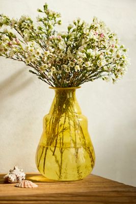 Recycled Glass Vase, Yellow