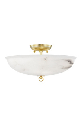 Hudson Valley Lighting Somerset Alabaster Semi-flush Mount