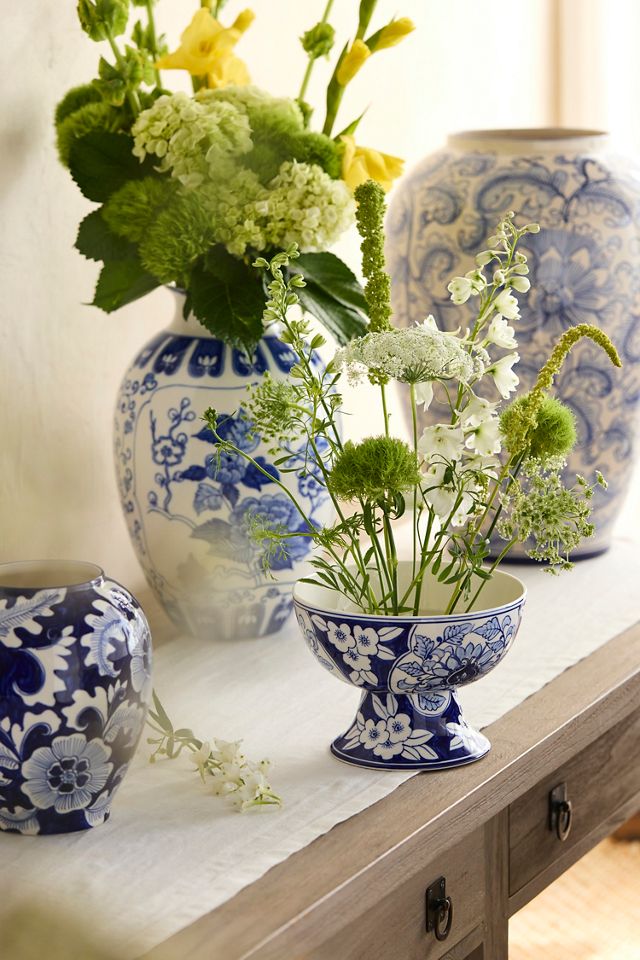 Blue Floral Chinoiserie Decorative Bowl #2