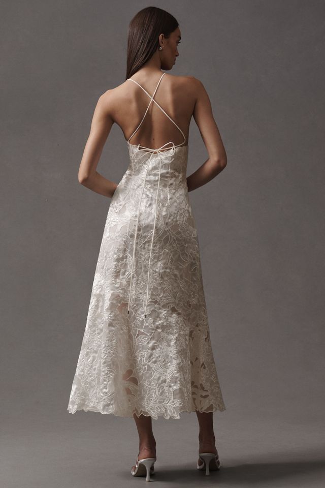 Liv Foster Reese Sleeveless V-Neck Embroidered Maxi Dress