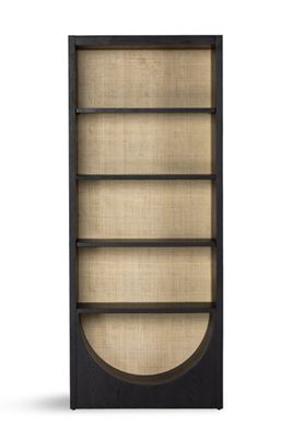 Higgs Bottom Arch Cane Paneling Bookcase