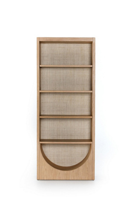 ANTHROPOLOGIE HIGGS BOTTOM ARCH CANE PANELING BOOKCASE