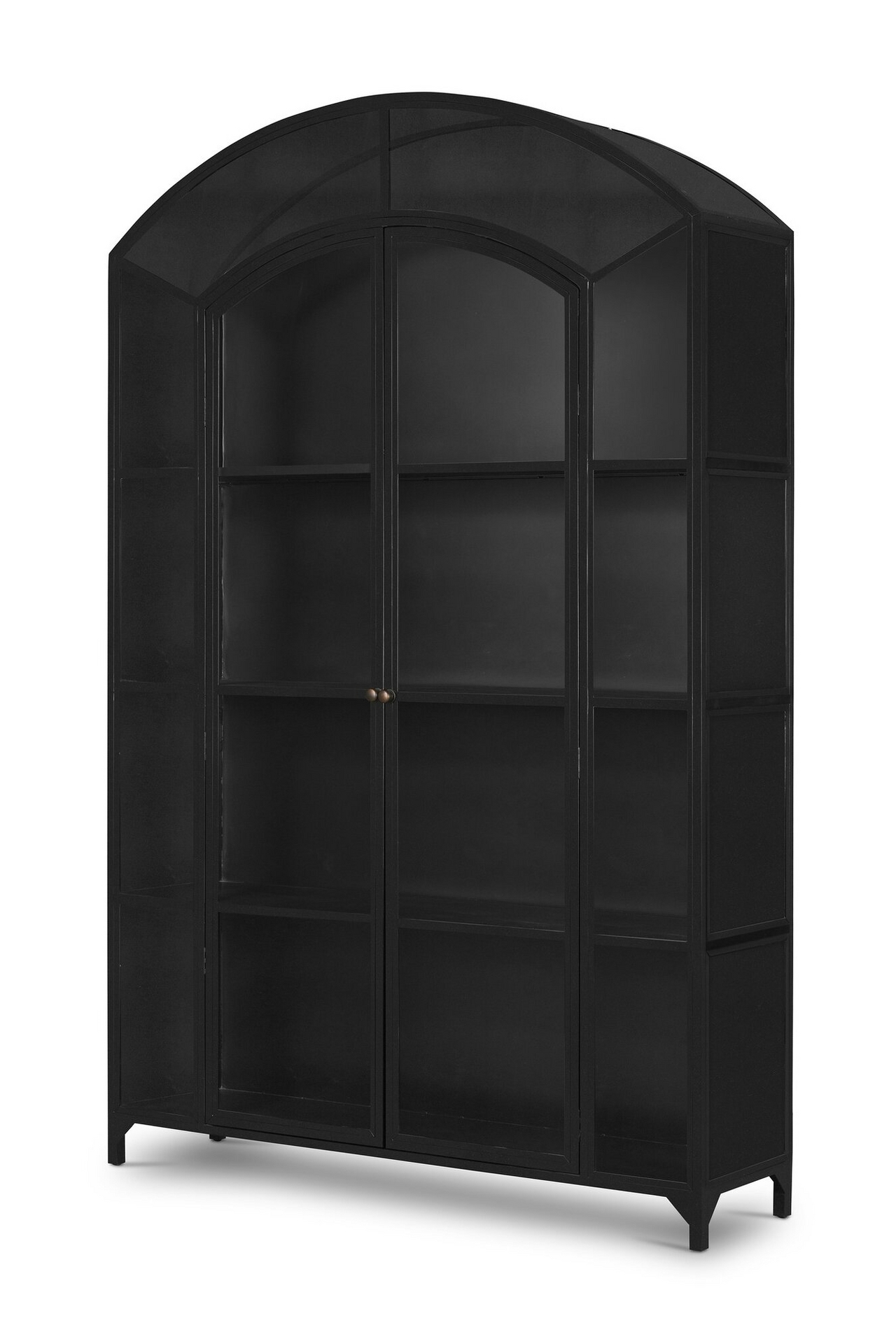 Belmont Arched Wide Metal Glass Door Cabinet